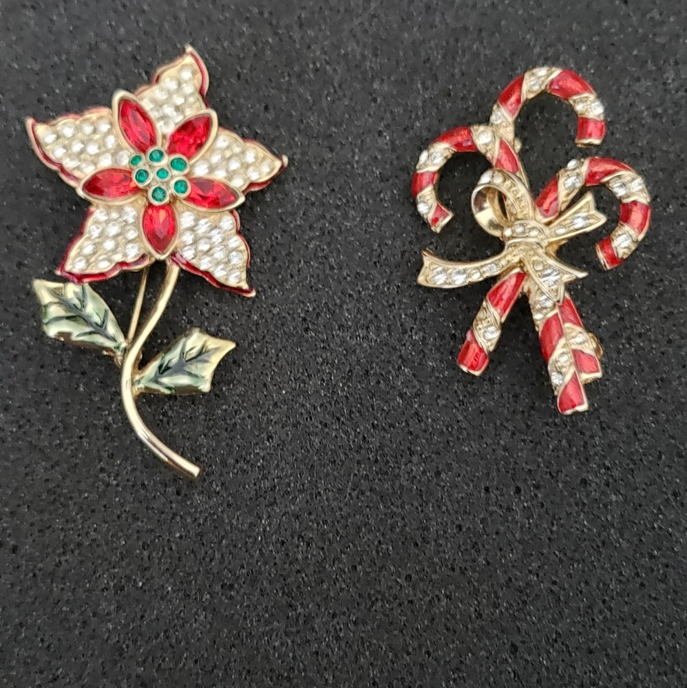 2 Xmas Brooches